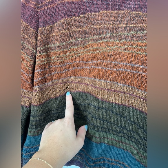 Dakota Alpaca Sweater Multi Color Print Sweater Small - Picture 12 of 13